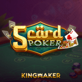 5 Card Poker cover with a fanned poker hand