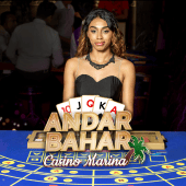 Casino Marina Andar Bahar cover with two card piles