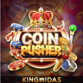 Coin Pusher cover with a cascade of coins