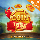 Coin Toss cover with a peso-style coin mid-air