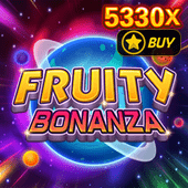 Fruity Bonanza cover with fruit symbols and a crown