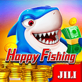 Happy Fishing cover with a smiling fisherman