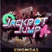 Jackpot Jump cover with a leaping jackpot coin